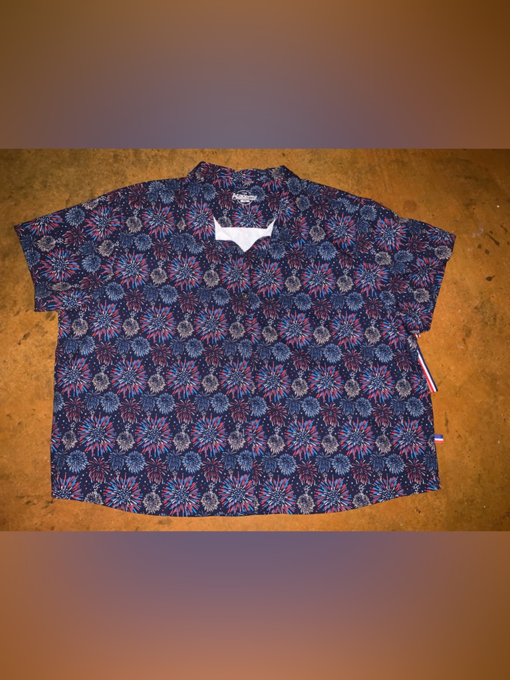 Women’s Navy Floral Button-Down Shirt NWOT